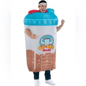 Amscan Inflatable Go Bro shake inflatable costume. NWT standard size up to 44